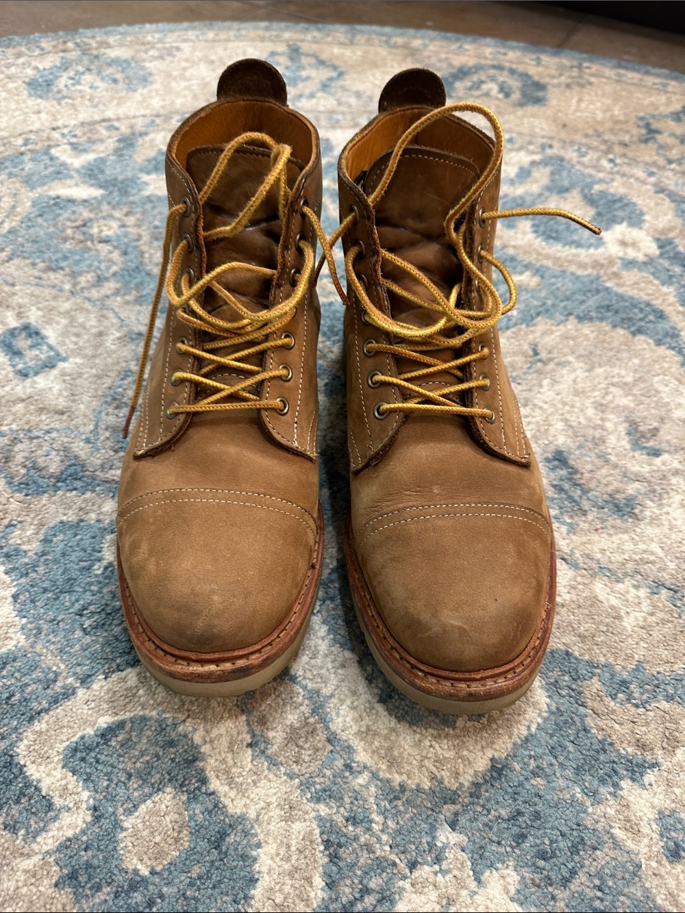 Allen Edmonds Park City Tan Suede Lace-Up Boots